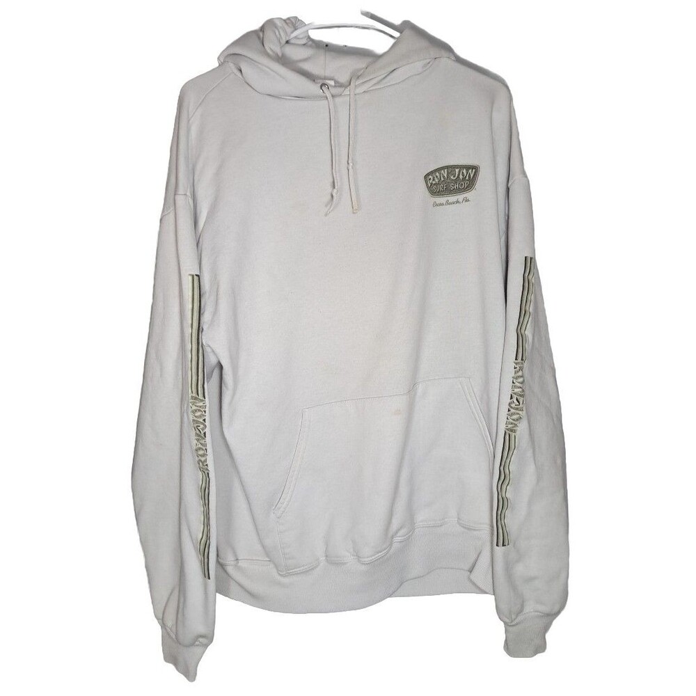 Ron Jon Surf Shop Cocoa Beach FL Hoodie Sweatshirt Mens Large Gray Surf Skater